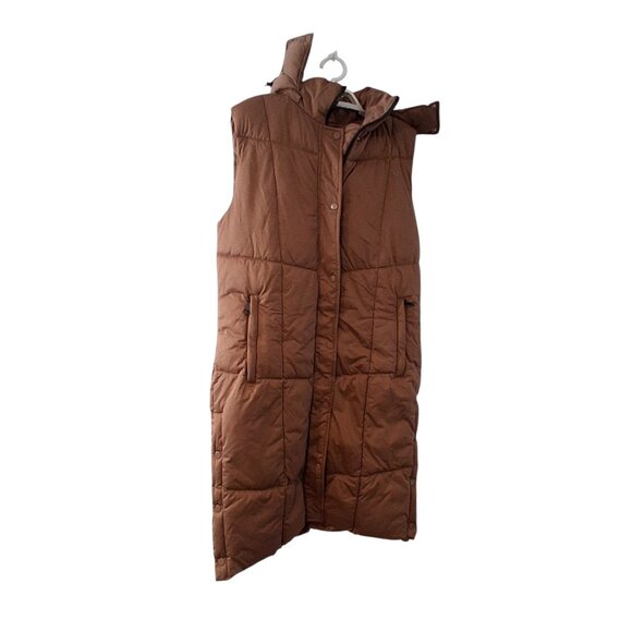 Avec Les Filles nwt long puffer vest jacket womens Small oversized Thermal Puff - Picture 1 of 5